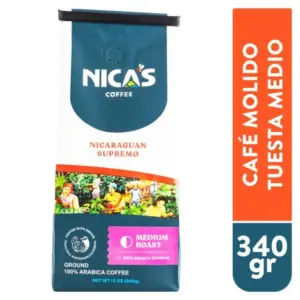 Cafe Molido Nicas Tueste Medio 340 Gr